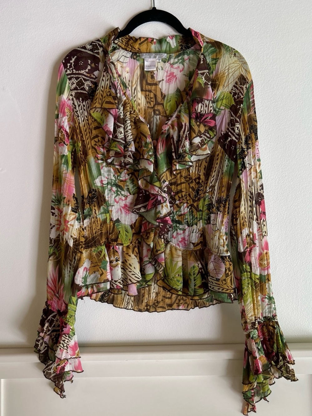 Alberto Makali floral long sleeve blouse